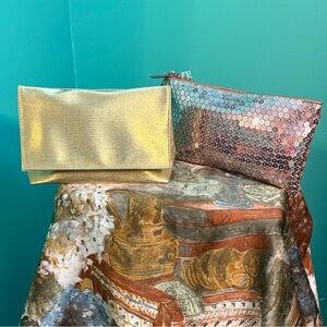 Estée Lauder, MAC Rose gold makeup bags & printed scarf
